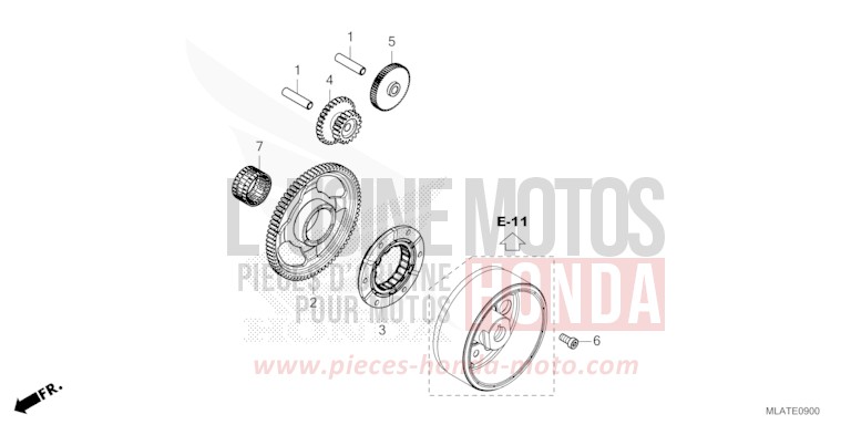 EMBRAYAGE DE DEMARRAGE de CMX 1100 "Rebel" PEARL DEEP MUD GRAY (NHC47) de 2026